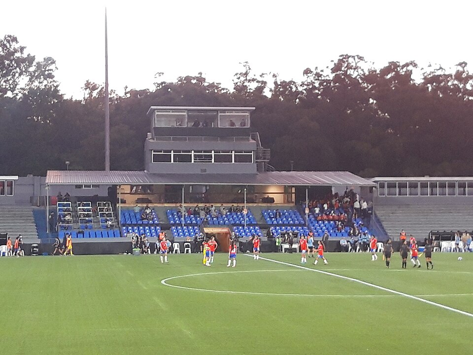 Aficionados viendo un partido en un bar deportivo durante la noche